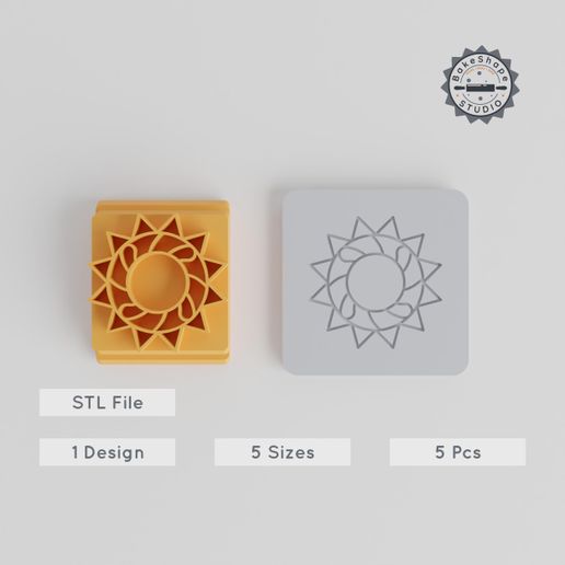 product_5200-01_main.jpg Mandala Stamp Tile Set, 5 Sizes, Geometric Art Pattern, Perfect for Clay & Cookies