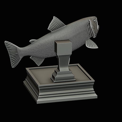 Presse papier Africain, poisson en bronze, années 70