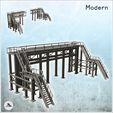 1-PREM.jpg Bridge Shape Modern Metal Industrial Platform (36) - Modern WW2 WW1 World War Diaroma Wargaming RPG Mini Hobby