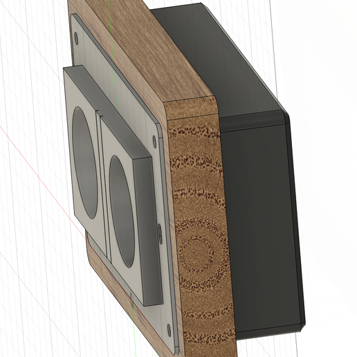 Double socket cover for furniture 3D model