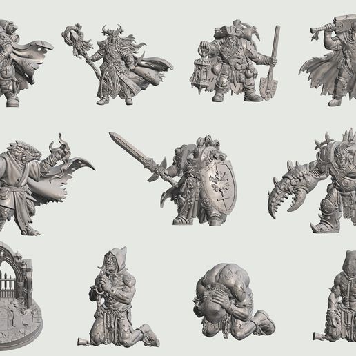 🎲 42 Grimdark Models MEGA BUNDLE - March Full Collection + Mounts ...