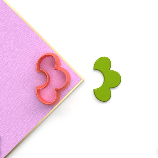 Digital .Stl Polymer Clay Cutter - Model Flower EN12024 (7 Sizes, 3 Version Cut) - PLANTS - File for Use in a 3D Printer