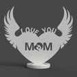 love-you-mom-mother-day-pendant-wall-desk-table-medal-3.png love you mom with wings wall art - table - desk - keychain