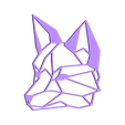 4.wolfface.stl Fichier STL Sculpture murale de visage de loup 2D・Modèle à télécharger et à imprimer en 3D