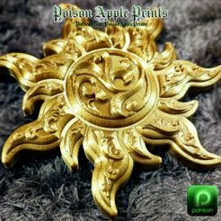 CREST.jpg STL file Disney Tangled Corona Sun Crest・3D printing template to download