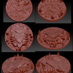 LargeRounds.jpg Fichier 3D Bases 50-100mm du royaume du plaisir・Plan à imprimer en 3D à télécharger
