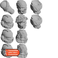 folder.jpg Free 3D file Space Soldiers - Undead. Compatible with Udo's Customizer.・3D printing design to download