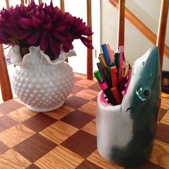 20170922_160257_HDR-1_copy.jpg Fichier 3D gratuit Tête de requin Porte-crayon・Plan imprimable en 3D à télécharger