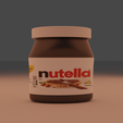 untitl-ed.png 3d Model Of Nutella bottle Filled With Chocolate