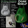 Ogre-Shelf-IMG.jpg 3D Wall Hanging Ogre Shelf w/ Open Mouth Display Area