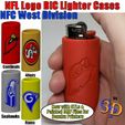 Bic-NFL-NFC-West-Img.jpg NFL Football Bic Lighter Cases NFC West Division Cardianls 49ers Seahawks Rams
