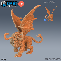 3013-Manticore-Classic-Large.png Manticore Classic ‧ DnD Miniature ‧ Tabletop Miniatures ‧ Gaming Monster ‧ 3D Model ‧ RPG ‧ DnDminis ‧ STL FILE