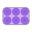 cookie20_six_neg.stl Cookie Mould 20 - Biscuit Silicon Molding