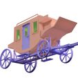 6.jpg CARRIAGE Wagon Wheels WESTERN CARTOON 3D MODEL