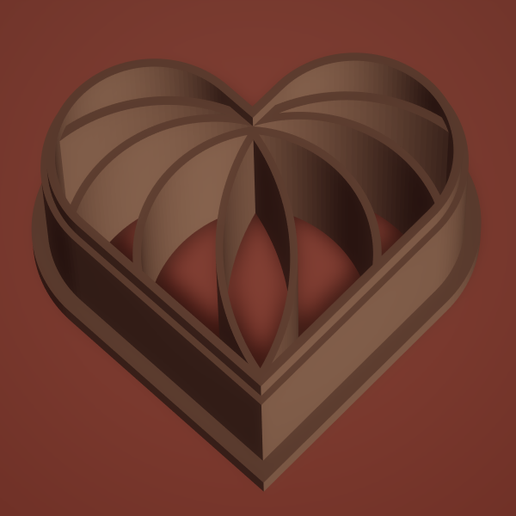 polymer clay cutter "love  curved " 3D model