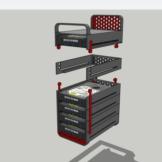 💾 modular hard disk rack・ STL File for 3D printing・Cults