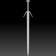 Preview03.jpg Geralt Silver Sword -The Witcher 3 Version 3D print model