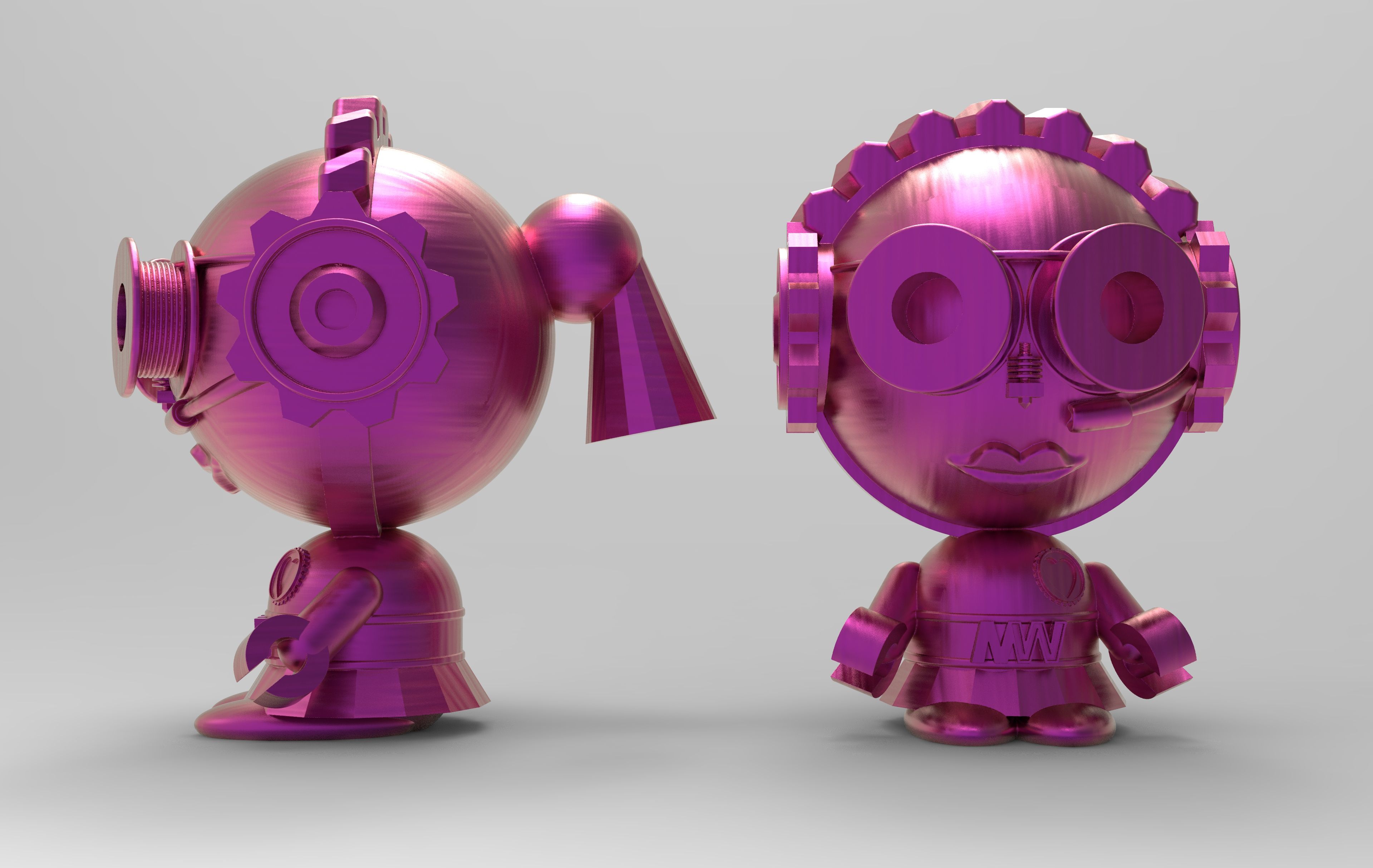 Mascota_girl_remix_huber.jpg Descargar archivo STL gratis Factory Boy - Mascota #MakerWeeknd [Girl] • Plan imprimible en 3D, tufactoria3d