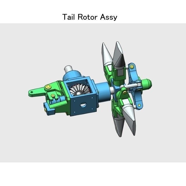 06-Rotor-Assy-Assy01.jpg Download STL file Tail Rotor for Single Main Rotor Helicopter • 3D printable design, konchan77