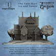 | The Twin Stars OURNBAS Inn and Tavern frper Imagin3Designs www.myminifactory.com/users/Imagin3Designs www.facebook.com/imagin3designs www.instagram.com/imagin3designs/ www.patreon.com/imagin3designs The Twin Stars Inn and Tavern with Playable Interior