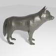 WolfRightRender.png Low Poly Wolf