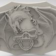 untitled.80.jpg skull dragon 3D STL model for CNC router and 3D printing