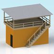 FACEBRICK BUILDING BACK WITH ROOF.JPG 1:32 scale face-brick building with roof deck
