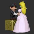 Mario and Peach 3D printing.jpg Fichier STL gratuit Mario et Peach - Gâteau de mariage・Objet pour imprimante 3D à télécharger