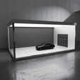 1.png Modern Heritage Showroom | 1:64 Scale Diorama Garage STL | Modular Brick Wall & LED Channels | Hot Wheels Display (Digital Download)