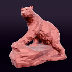 I1.jpg Figurine d'ours polygonale