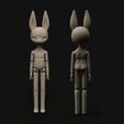 2.jpg BJD Doll stl 3D Model for printing Bunny Rabbit Furry Anthro Ball Jointed Art Doll 23cm