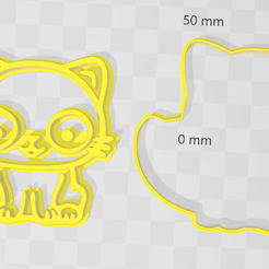 gatito-cutter-y-stamp.png Archivo STL Cortante galletita gatito・Diseño de impresión en 3D para descargar