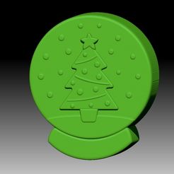 SnowGlobeTree.jpg STL file SNOW GLOBE TREE SOLID SHAMPOO AND MOLD FOR SOAP PUMP・3D printable model to download
