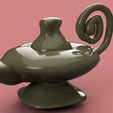 alladin-lamp v11-r4.png vessel vase magic aladdin lamp for gin for magic ritual for 3d-print or cnc