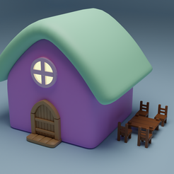 03.png Whimsical Cartoony House 3D Model