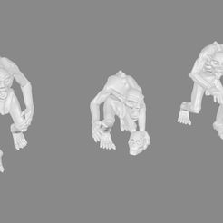 Ghouls_thingiverse_pic.png STL-Datei Ghoul Miniatures kostenlos・Modell für 3D-Druck zum herunterladen