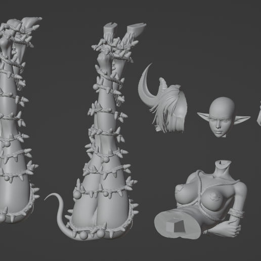 Schermata-2023-11-22-alle-18.01.22.png Sexy Christmas Tree Krampus - 1to10 statue STL file 3D print model