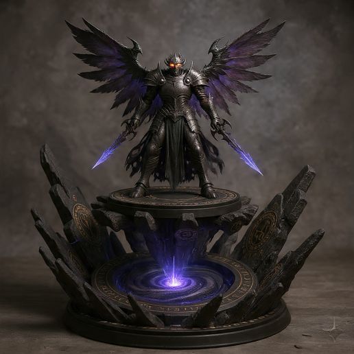 Voidfallen Archangel – Dark Fantasy Display Statue