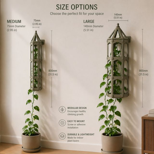 IMG_2024.png Modular Wall Plant Trellis STL | Climbing Vine Support System modern decor