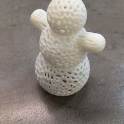 snowman.JPG Free STL file Snowman - Easy Voronoi printing・3D printer design to download, Nosekdesign