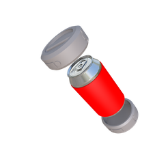 Canister.png Fichier STL Sous-verre/capuchon de canette de soda, recyclé en bidon pour un cosplay・Idée pour impression 3D à télécharger