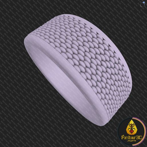 Textured Wide Band Ring 3D Printable Model for Jewelry CAD