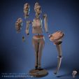 follow + get STUs aaa < beacons.ai/E1 Lieutenant Jila, 1:10 scale retro sci-fi pin-up figurine