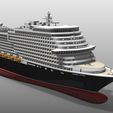 7.jpg MS Queen Anne, Cunard new cruise ship printable model, full hull and waterline