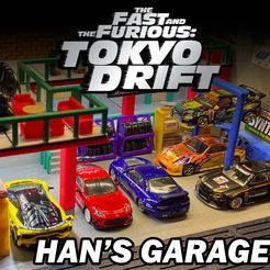 FnF-TD-4-by-3-V3.jpg Fast & Furious Tokyo Drift Han's Garage (pour voitures Hot Wheels et 1/64)