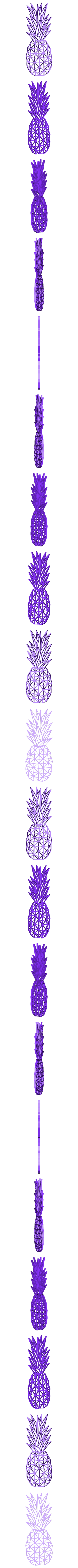 83.Pineapple.stl Pineapple wall sculpture 2D