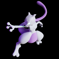 mewtwo nuevo2.png Archivo STL Figura de Mewtwo - Pokemon・Modelo para descargar e imprimir en 3D