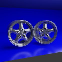 CARRERA.jpg PORSCHE CARRERA WHEEL (15 + 16 INCH) 1/24TH MODEL