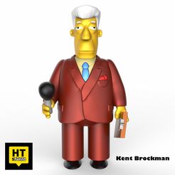 KentBrockHT1.jpg Download STL file Kent Brockman The Simpsons • 3D print model, HTBROS