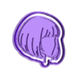 anboha_m_wide_solid_separate_80mm.stl Anime Bob Haircut Cookie Cutter - STL for 3D Print Baking Fun !